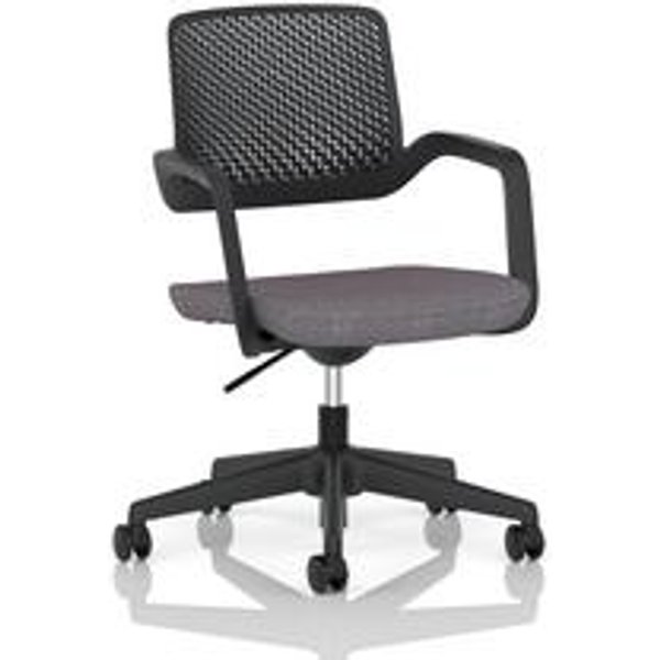 Cosmo Operator Task Chair with Black Frame and Bespoke Seat