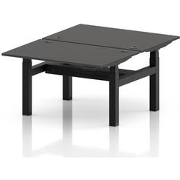 Air 1200x800 Sit Stand Bench Desk with Black Frame