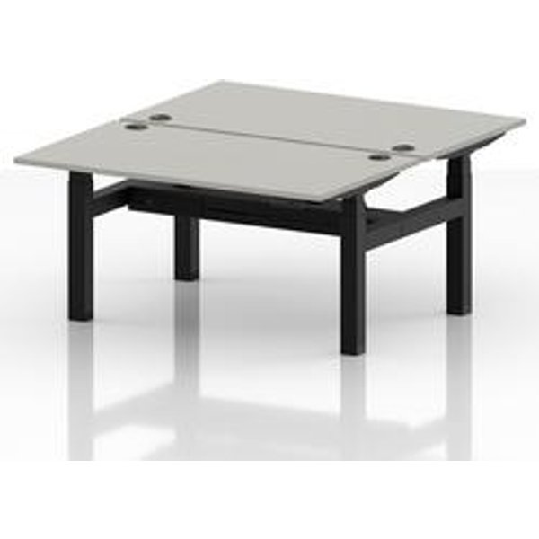 Air Sit Stand 2 Person Bench Desk - Dove Grey