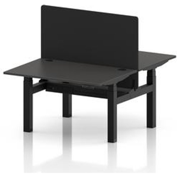 Air 1200 Sit-Stand Bench Desk with Black Frame