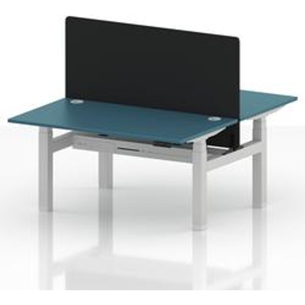 Air 1400 Sit-Stand Electric Bench Desk with Teal Top