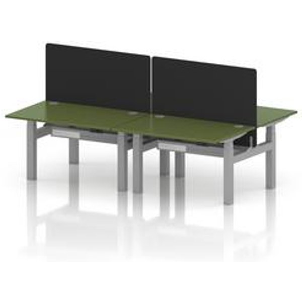 Air 1200 Sit-Stand Bench Desk with Green Ports