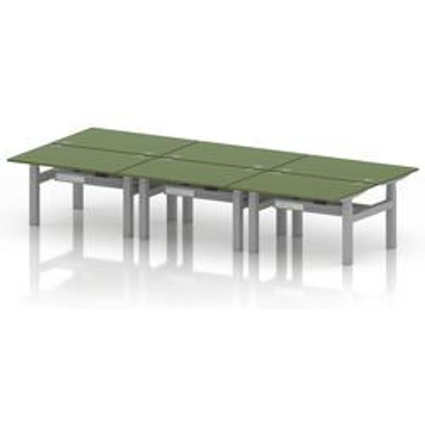 Air 1200x800 Sit Stand Bench Desk in Moss Green