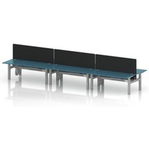 Air 1800 Sit Stand Electric Bench Desk with Teal Screen