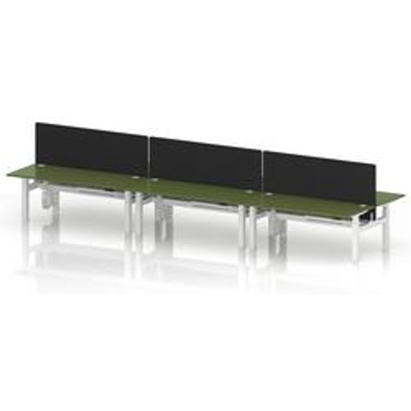 Air 1800 Sit Stand Bench Desk with Green Ports
