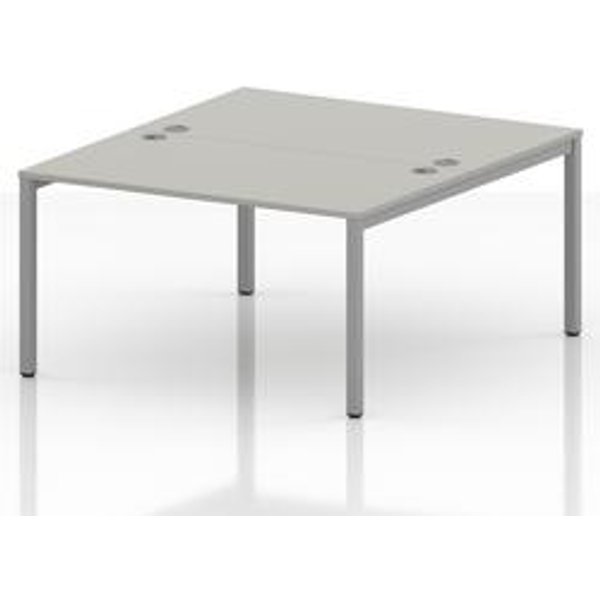 Impulse 2 Person Bench Desk 1400mm Dove Grey