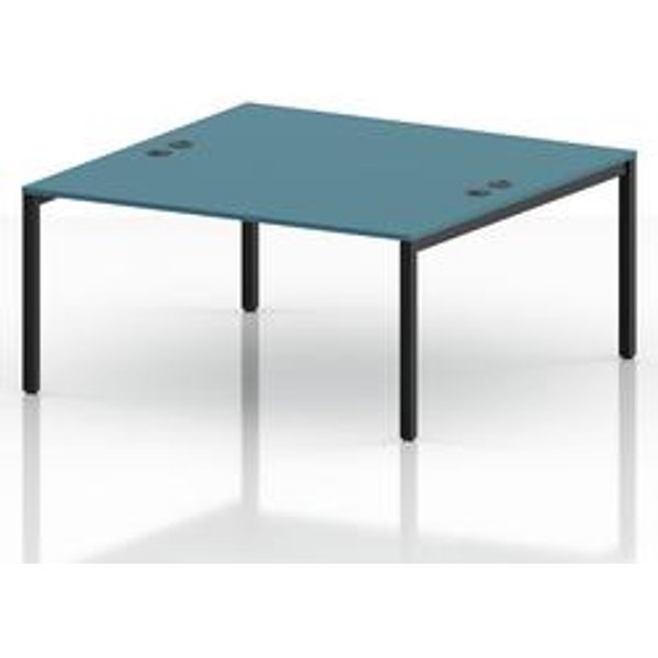 Impulse 2 Person Bench Desk in Dark Teal