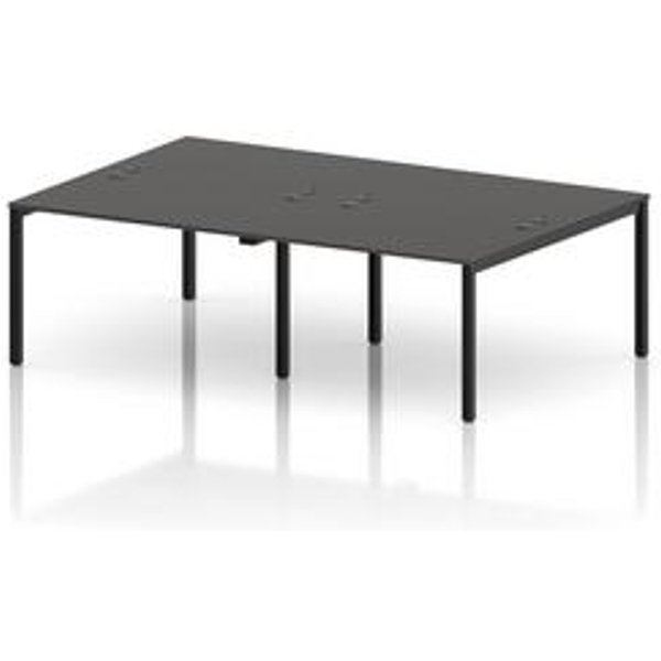 Impulse 4 Person Bench Desk in Carbon Grey