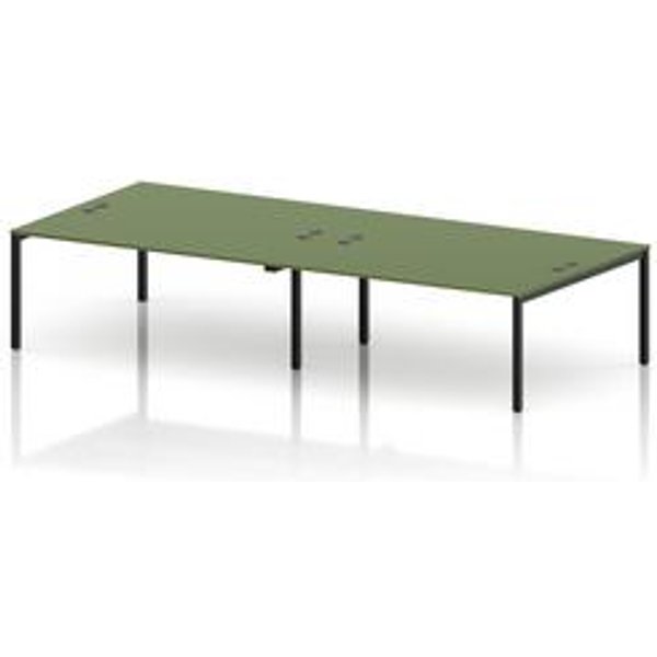 Impulse 4 Person Bench Desk 1800mm in Moss Green