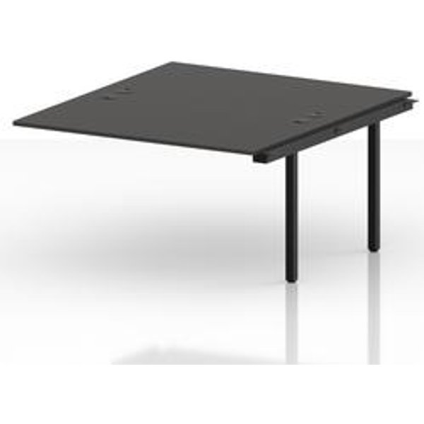 Impulse 1400mm Bench Desk with Extension Kit in Carbon Grey