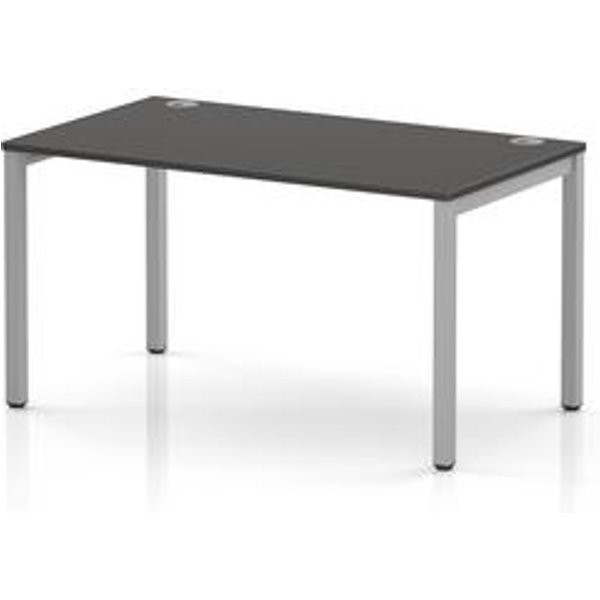 Impulse Single Row Bench Desk 1400mm in Carbon Grey