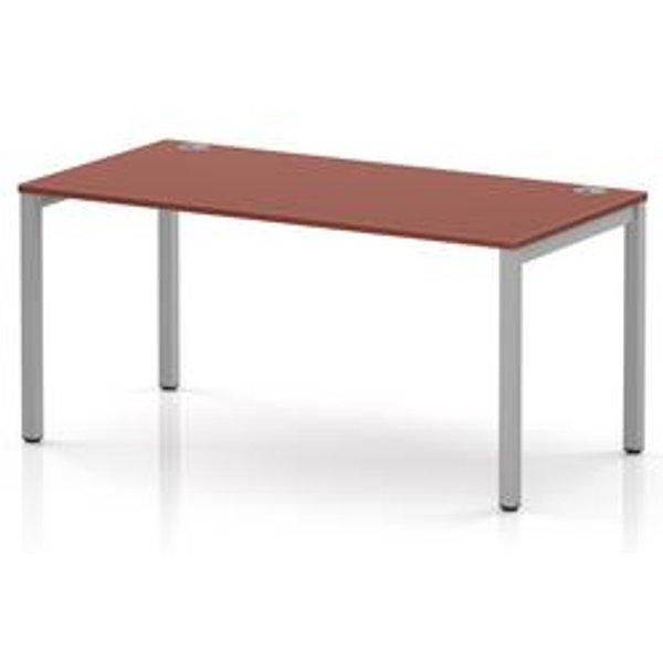 Impulse Single Row Bench Desk in Brick Red