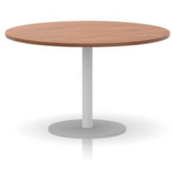 Italia 1200mm Round Poseur Table with Walnut Top
