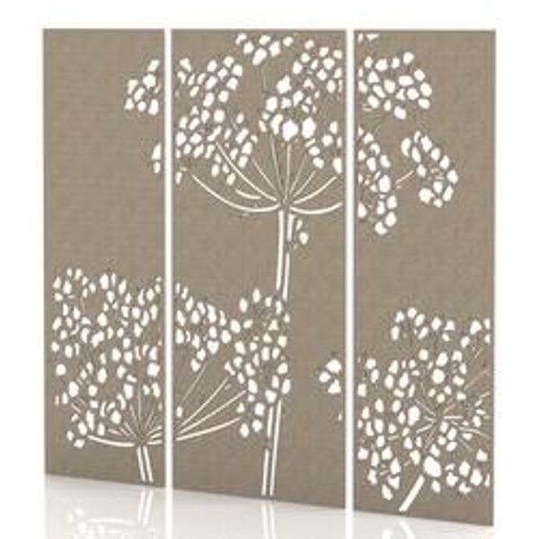 SCH! Wildflower Acoustic Wall Panels - Oatmeal Beige (3 Pack)