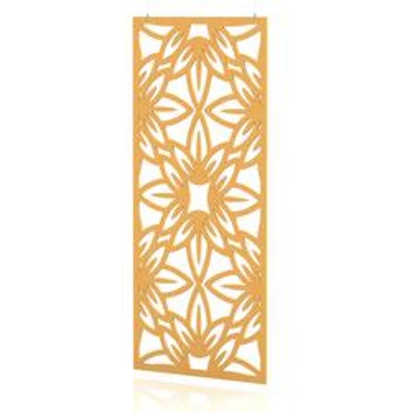 SCH! Acoustic Hanging Wall Panel - Flower Design in Buttercup Yellow