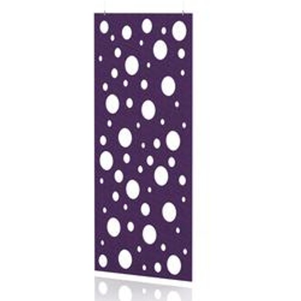 SCH! Acoustic Hanging Wall Panel - Plum Purple Polka