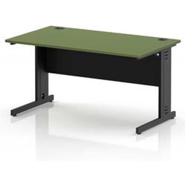 Impulse 1400mm Moss Green Office Desk with Cable Management