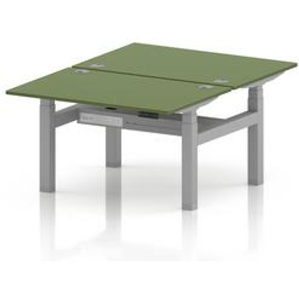 Air 1200x800 Sit Stand Bench Desk with Green Ports