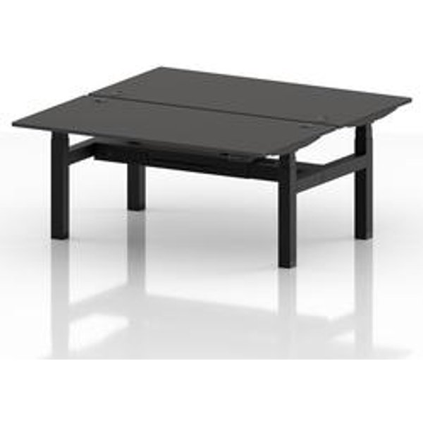 Air 1600x800 Sit-Stand Bench Desk with Black Frame