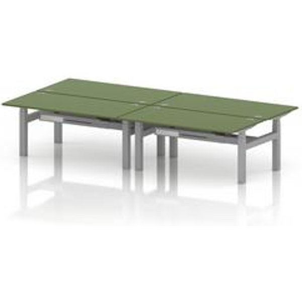 Air 4-Person Bench Sit-Stand Desk - Moss Green