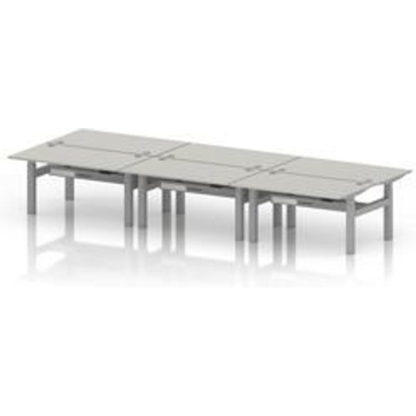 Air 1400x800mm Sit-Stand Bench Desk in Dove Grey