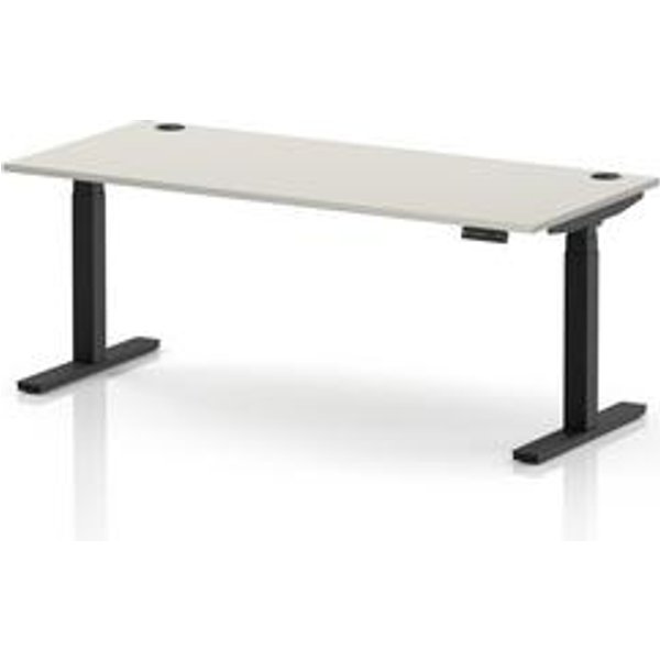 Air Height Adjustable Desk with Cable Ports - Dove Grey