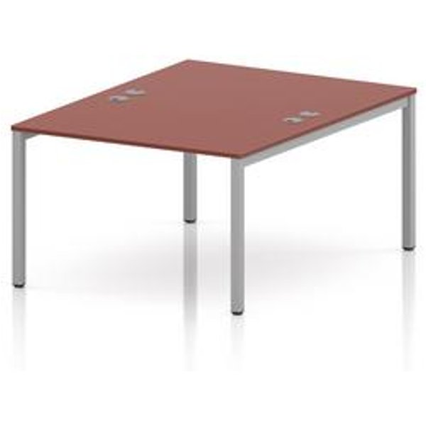 Impulse 2 Person Bench Desk in Brick Red
