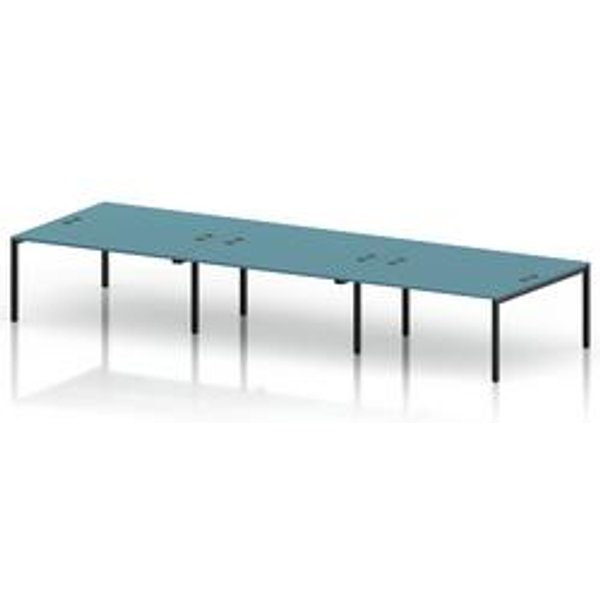 Impulse 6 Person Bench Desk in Dark Teal