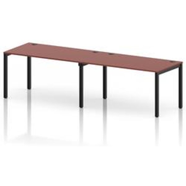 Impulse Bench Desk for 2 People in Black and Brick Red