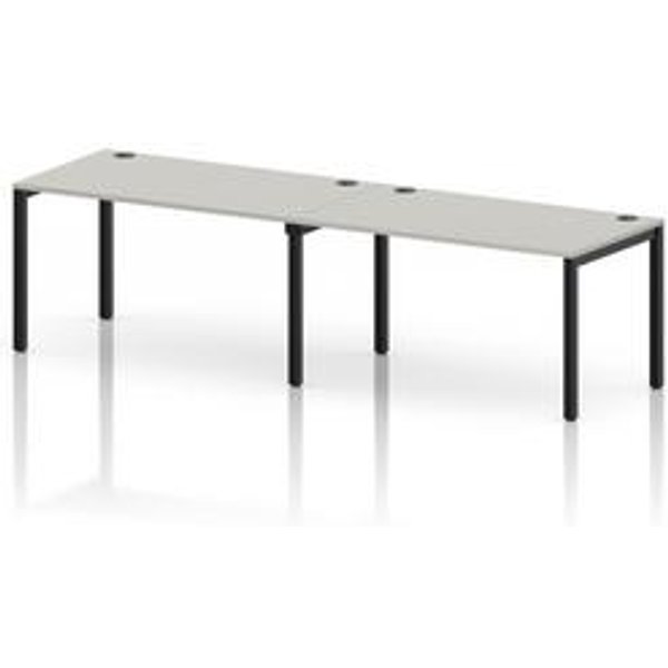 Impulse 2 Person Bench Desk in Dove Grey