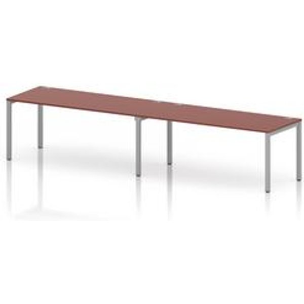 Impulse Bench Desk for Two People in Brick Red
