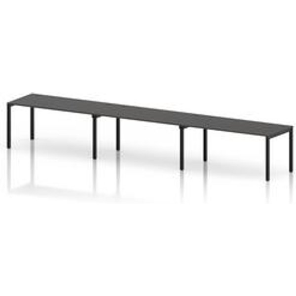 Impulse Bench Desk for 3 People in Carbon Grey