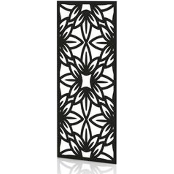 SCH! Acoustic Wall Panel - Flower Design - Raven Black