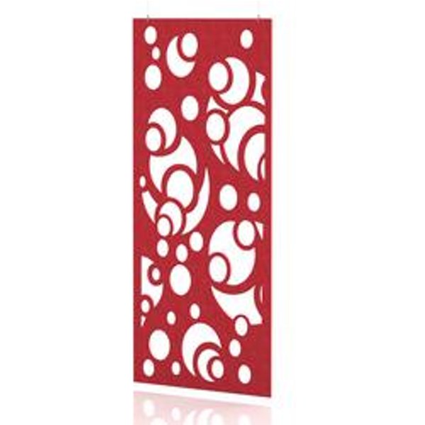 SCH! Acoustic Hanging Wall Panel - Poppy Red Bubbles