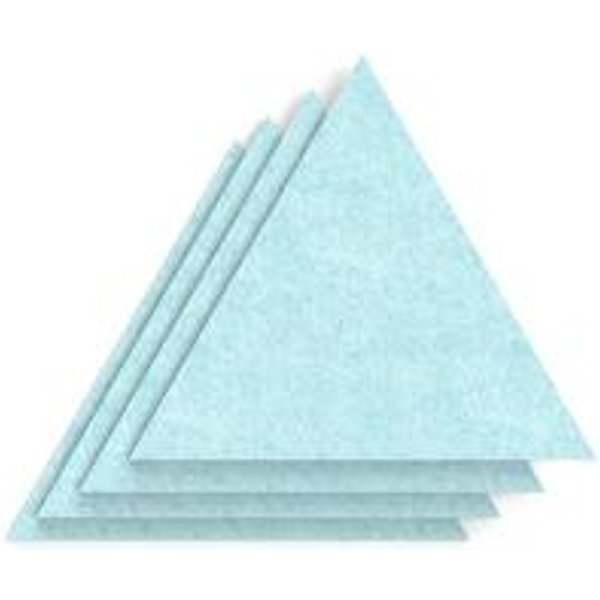 SCH! Acoustic Wall Tiles - Sky Blue Triangle Set of 4