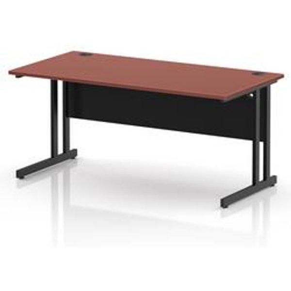 Impulse 1600mm Office Desk with Brick Red Top