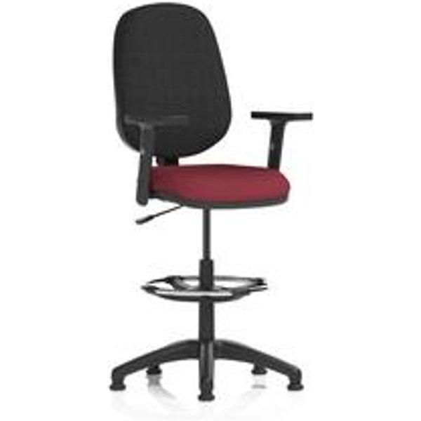 Eclipse I Lever Draughtsman Operator Chair with Adjustable Arms