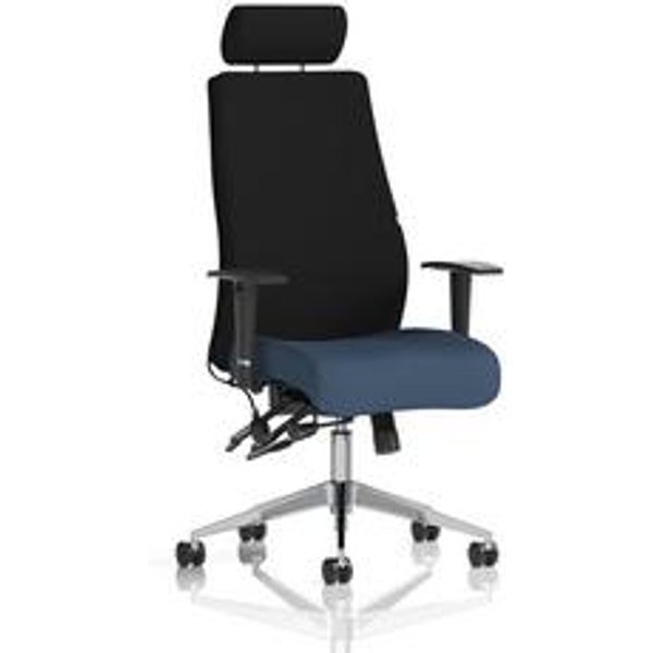 Onyx Ergo Posture Office Chair with Adjustable Arms and Headrest