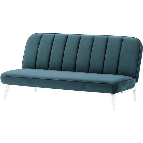 Lull Click-Click Sofa Bed, dirty blue, Leg colour: white