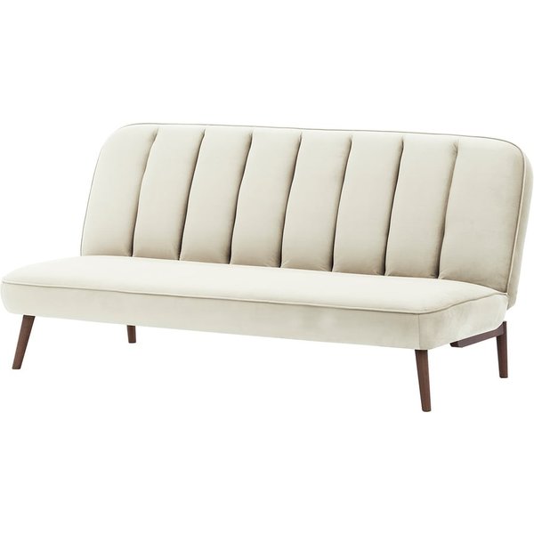 Lull Click-Click Sofa Bed, light beige, Leg colour: dark oak