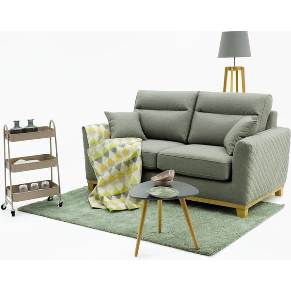 Belfort 2 Seater Sofa, lime, Leg colour: white
