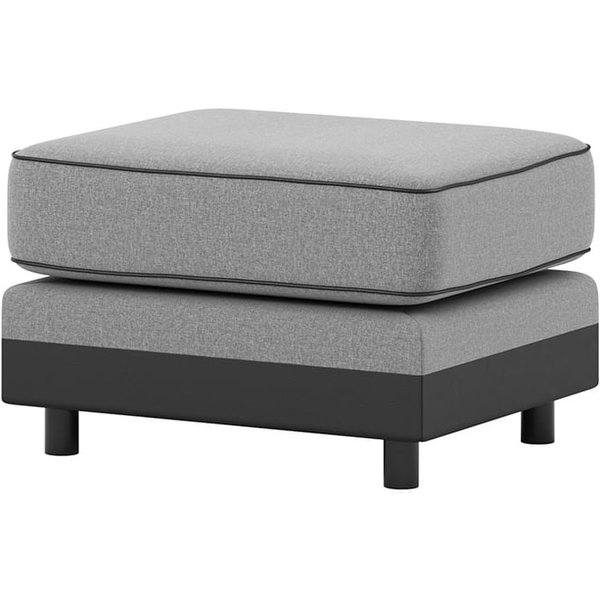 Dillon Footstool, light grey/black