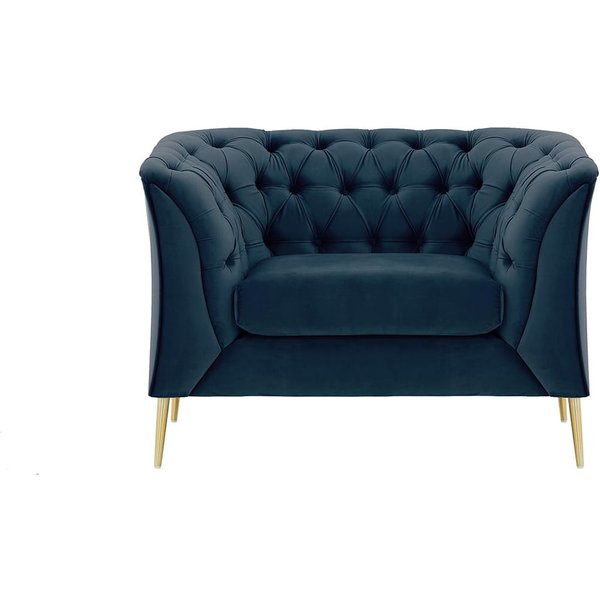 Chesterfield Modern Armchair, V 33 - Rust, Leg colour: chrome metal