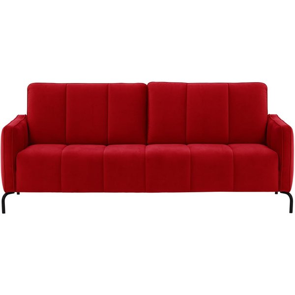 Opus Velvet 3 Seater Sofa, dark red