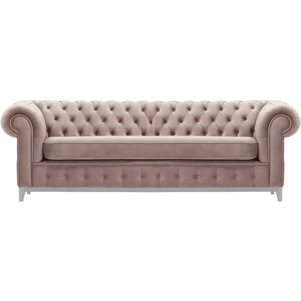Chesterfield Grand 3 Seater Sofa, lilac, Leg colour: white