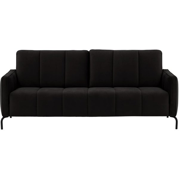 Opus Velvet 3 Seater Sofa, black