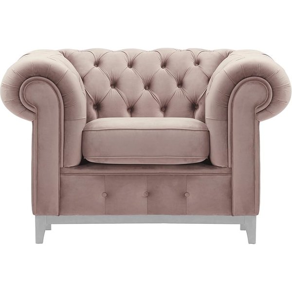 Chesterfield Grand Armchair, lilac, Leg colour: white
