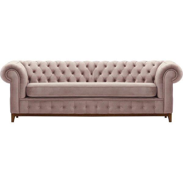 Chesterfield Grand 3 Seater Sofa, lilac, Leg colour: aveo