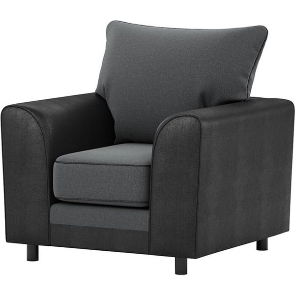 Dillon Armchair, dark grey/black
