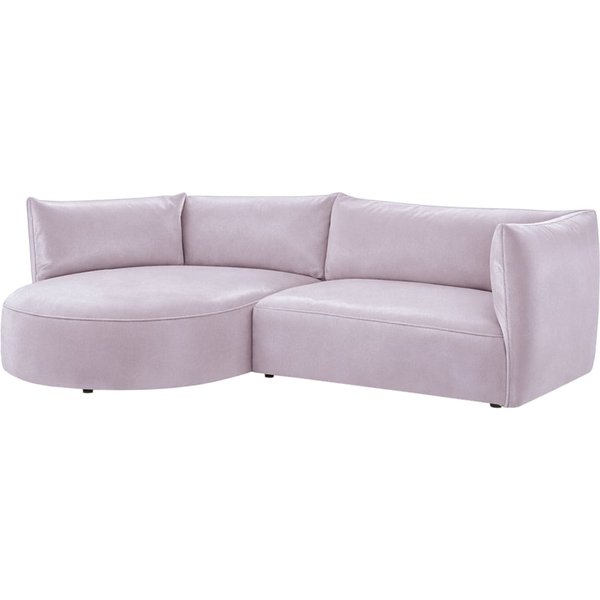 Modern Mollo Left Hand Corner Sofa with Oval Module, lilac